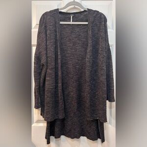 Free People TGIF Cardigan Sweater Size S Boho Hippie Oversized Marled High Low